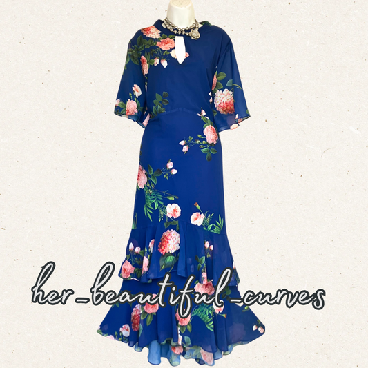 JOANNA HOPE FLORAL PRINT WEDDING OCCASION PARTY DRESS SIZE 26 new with tags
