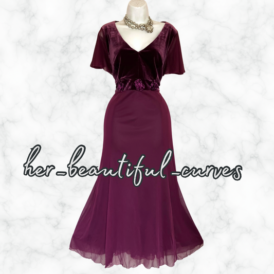 JOANNA HOPE VELVET OCCASION EVENING PARTY DRESS SIZE 18 new with tags