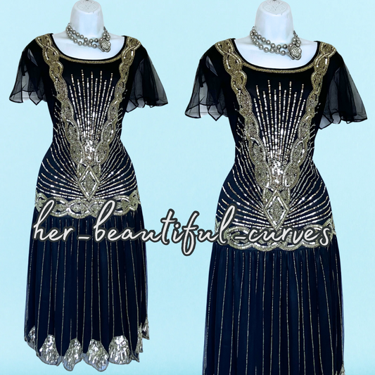 JOANNA HOPE 20s GATSBY OCCASION EVENING PARTY DRESS SIZE 16