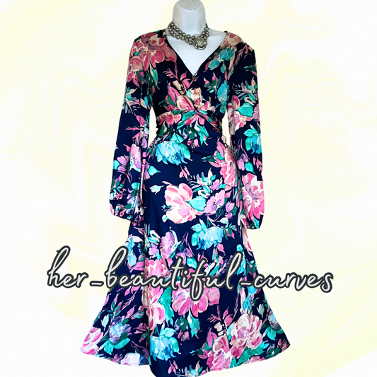WALLIS FLORAL PRINT WEDDING OCCASION PARTY DRESS SIZE 18 new with tags FITS 16