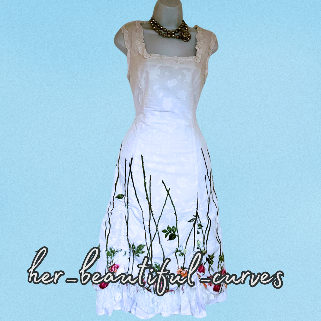 JOE BROWNS VINTAGE STYLE WEDDING OCCASION PARTY DRESS SIZE 14