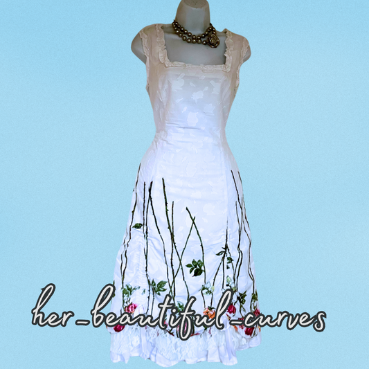 JOE BROWNS VINTAGE STYLE WEDDING OCCASION PARTY DRESS SIZE 14