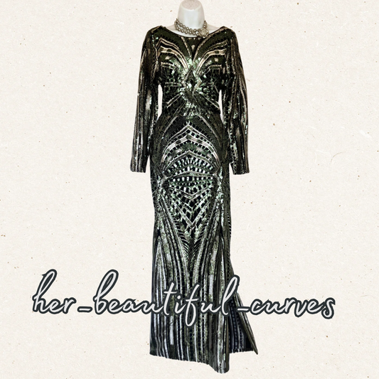 MONSOON SHIMMERING SEQUINS EMBELLISHED WEDDING OCCASION PARTY DRESS SIZE 14
