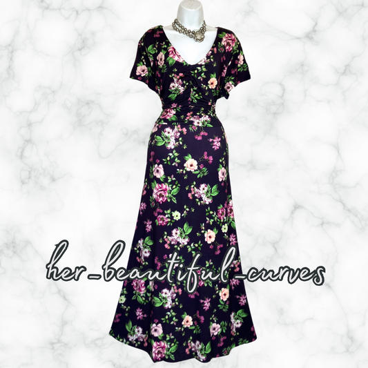 JOE BROWNS FLORAL PRINT WEDDING OCCASION PARTY DRESS SIZE 20 new with tags
