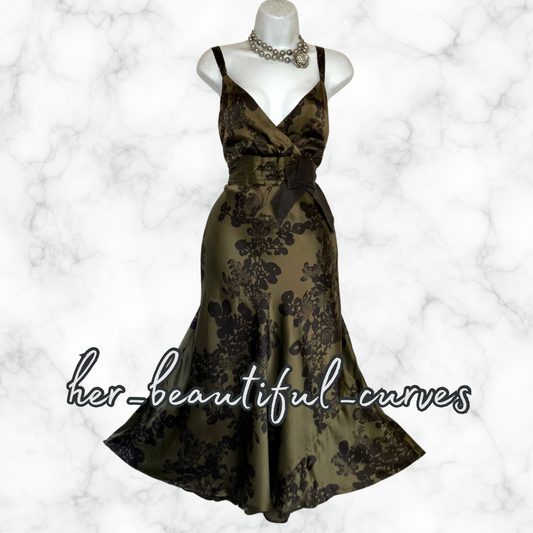 MONSOON SILK FLORAL OCCASION PARTY DRESS SIZE 14