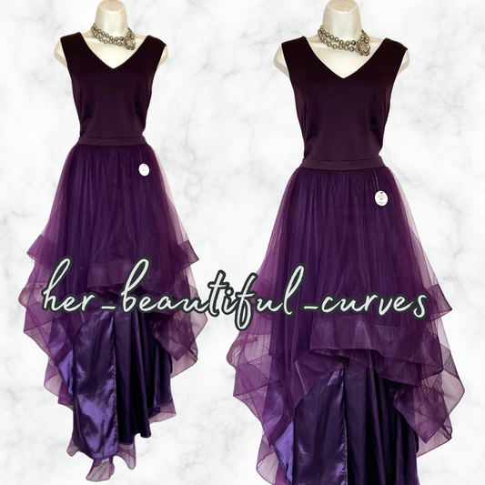 CHI CHI LONDON WEDDING OCCASION HI LOW EVEING PARTY DRESS SIZE 18 new with tags