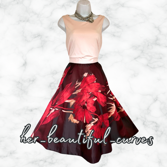 COAST FLORAL PRINT WEDDING OCCASION PARTY DRESS SIZE 14 fits 12 (small fit)