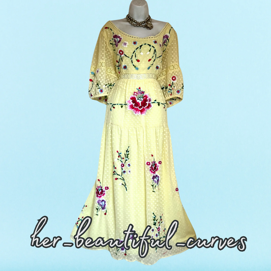 ASOS EMBROIDERED FLORAL WEDDING OCCASION PARTY DRESS SIZE 24