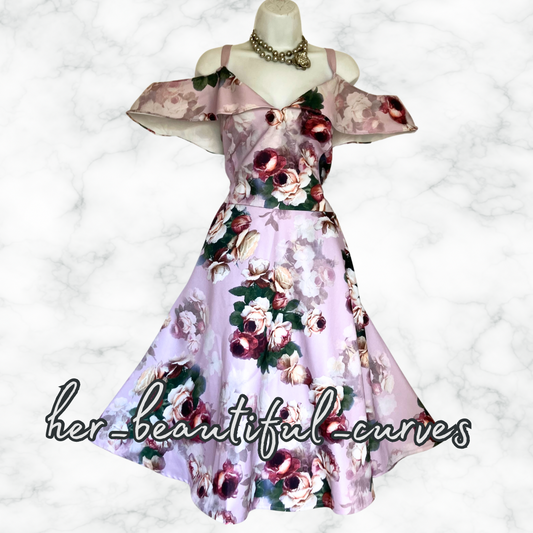 CHI CHI LONDON COLD SHOULDER FLORAL PRINT WEDDING OCCASION PARTY DRESS SIZE 24