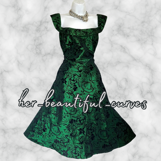 JOE BROWN JACQUARD HERITAGE FLORAL VINTAGE STYLE OCCASION PARTY DRESS SIZE 20