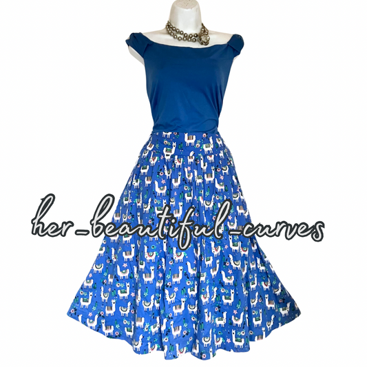 LINDY BOP LLAMA PRINT PARTY VINTAGE STYLE DRESS SIZE 22