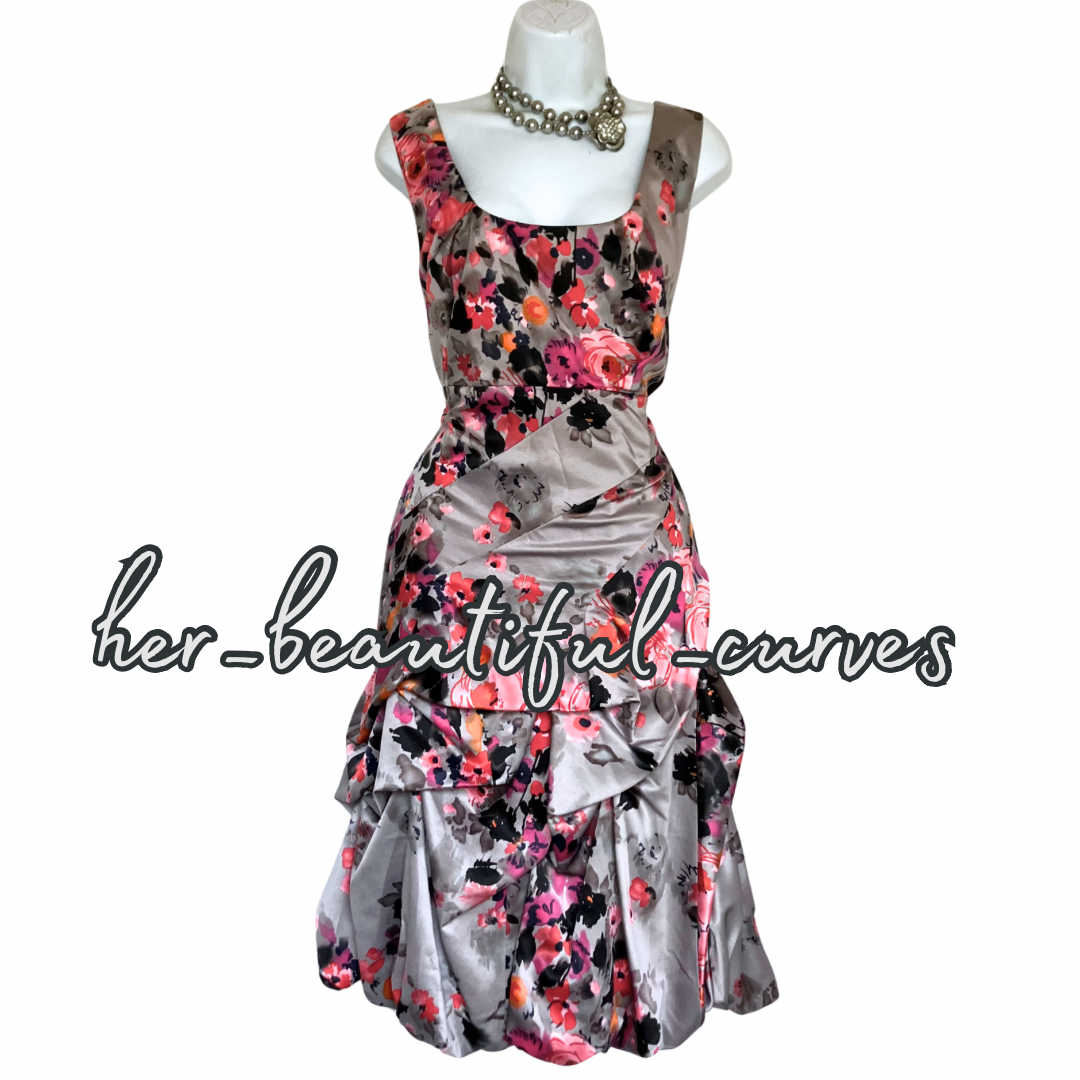 MONSOON VINTAGE STYLE FLARED COCKTAIL PARTY DRESS SIZE 22