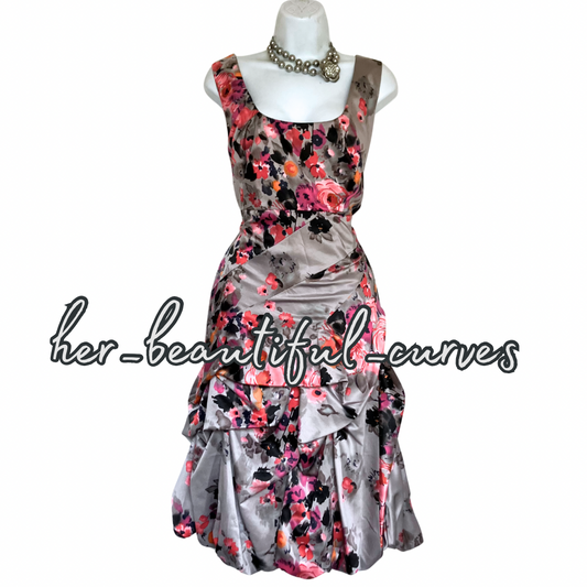 MONSOON VINTAGE STYLE FLARED COCKTAIL PARTY DRESS SIZE 22