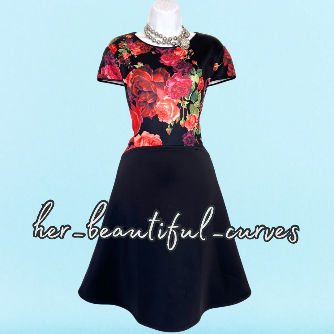 TED BAKER FLORAL PRINT WEDDING OCCASION PARTY DRESS SIZE 5 UK SIZE 16