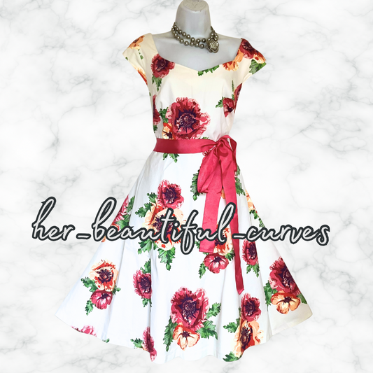MONSOON GORGEOUS FLORAL PRINT WEDDING OCCASION PARTY DRESS SIZE SIZE 18