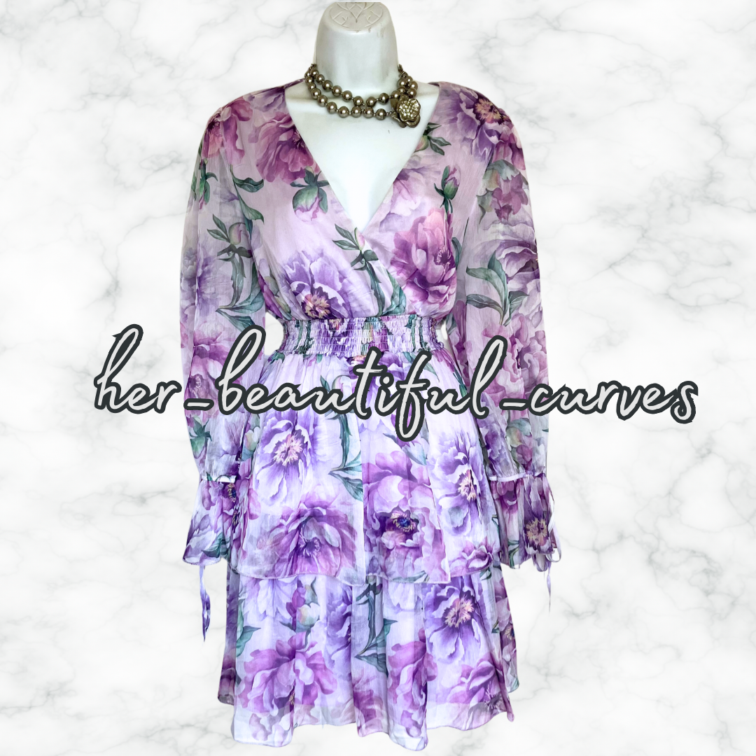 QUIZ FLORAL PRINT TIERED WEDDIN OCCASION PARTY DRESS SIZE 16