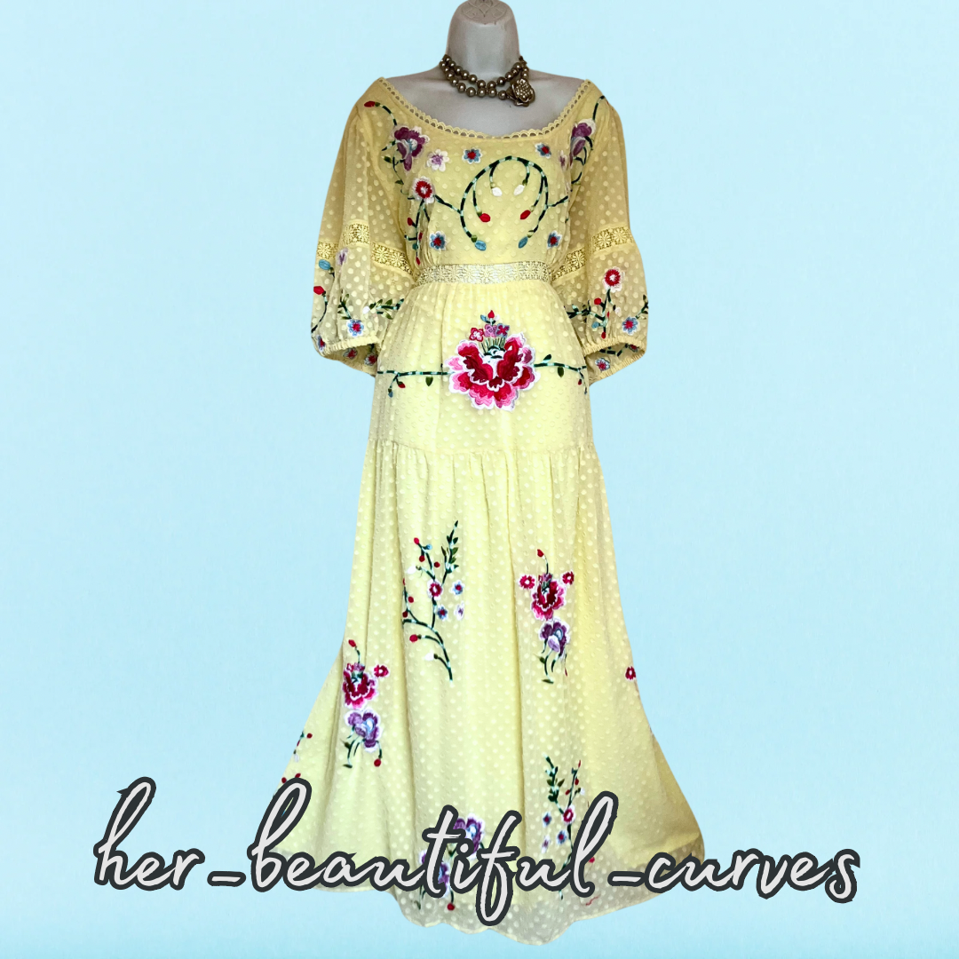 ASOS EMBROIDERED FLORAL WEDDING OCCASION PARTY DRESS SIZE 24