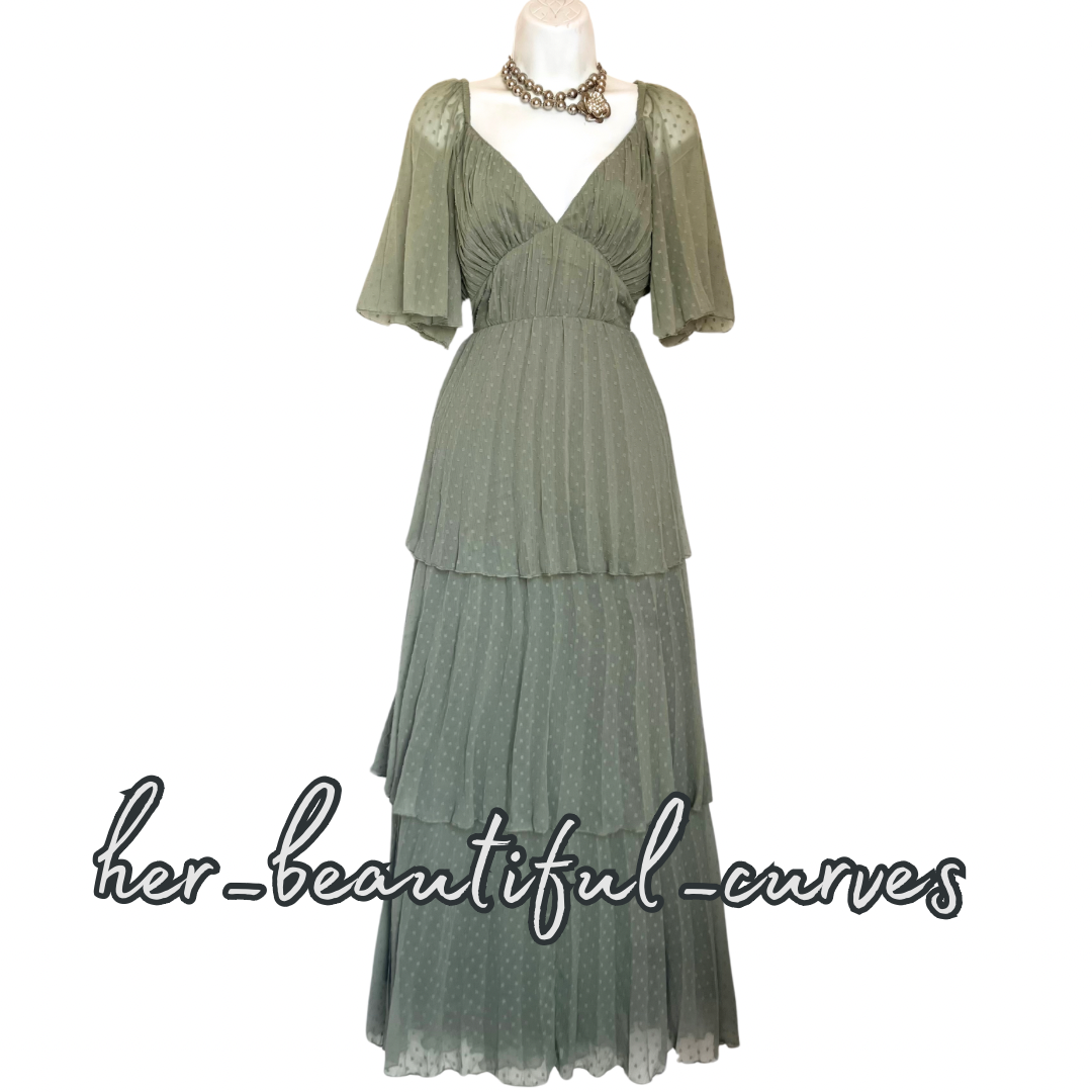 ASOS TIERED WEDDING OCCASION PARTY DRESS SIZE 14