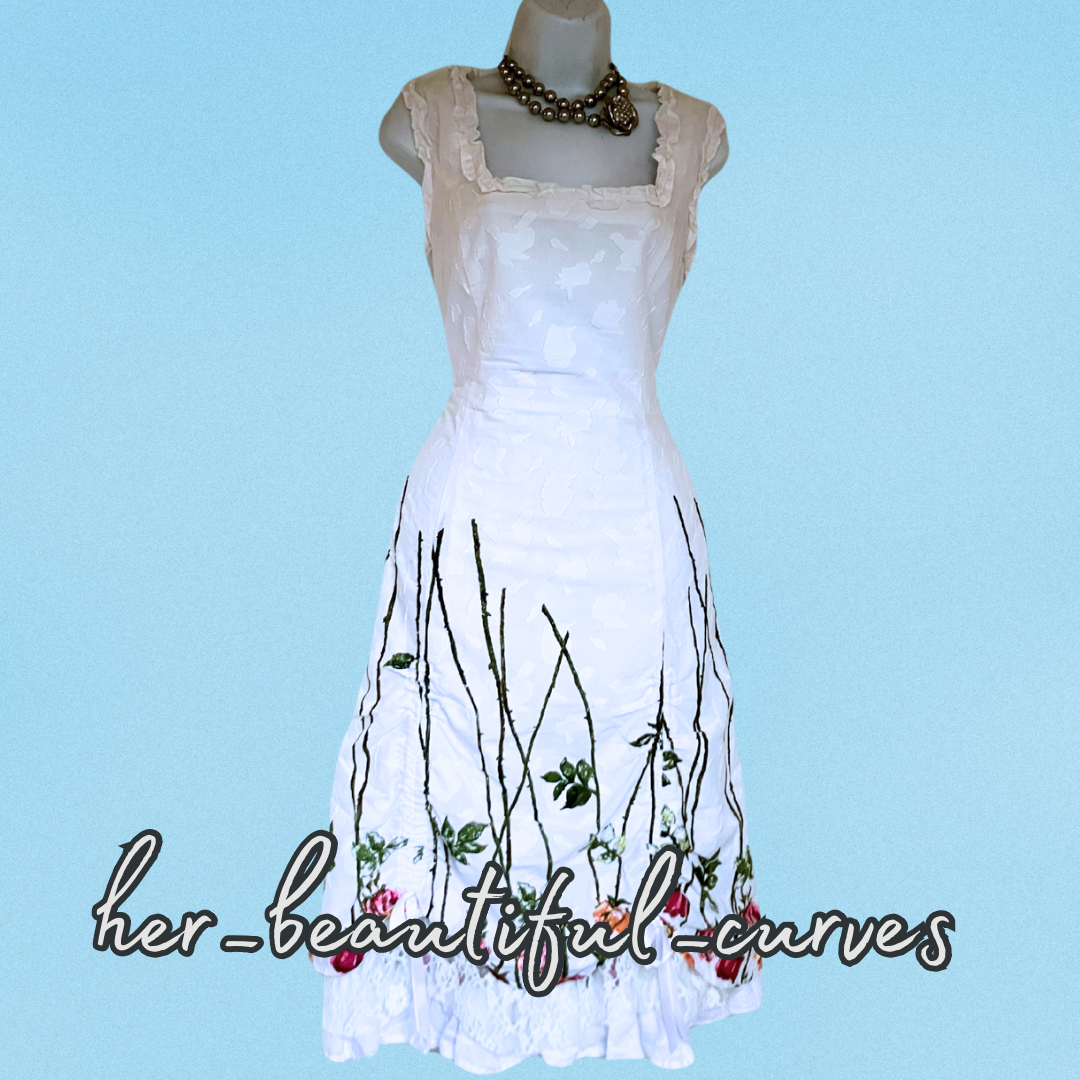 JOE BROWNS VINTAGE STYLE WEDDING OCCASION PARTY DRESS SIZE 14