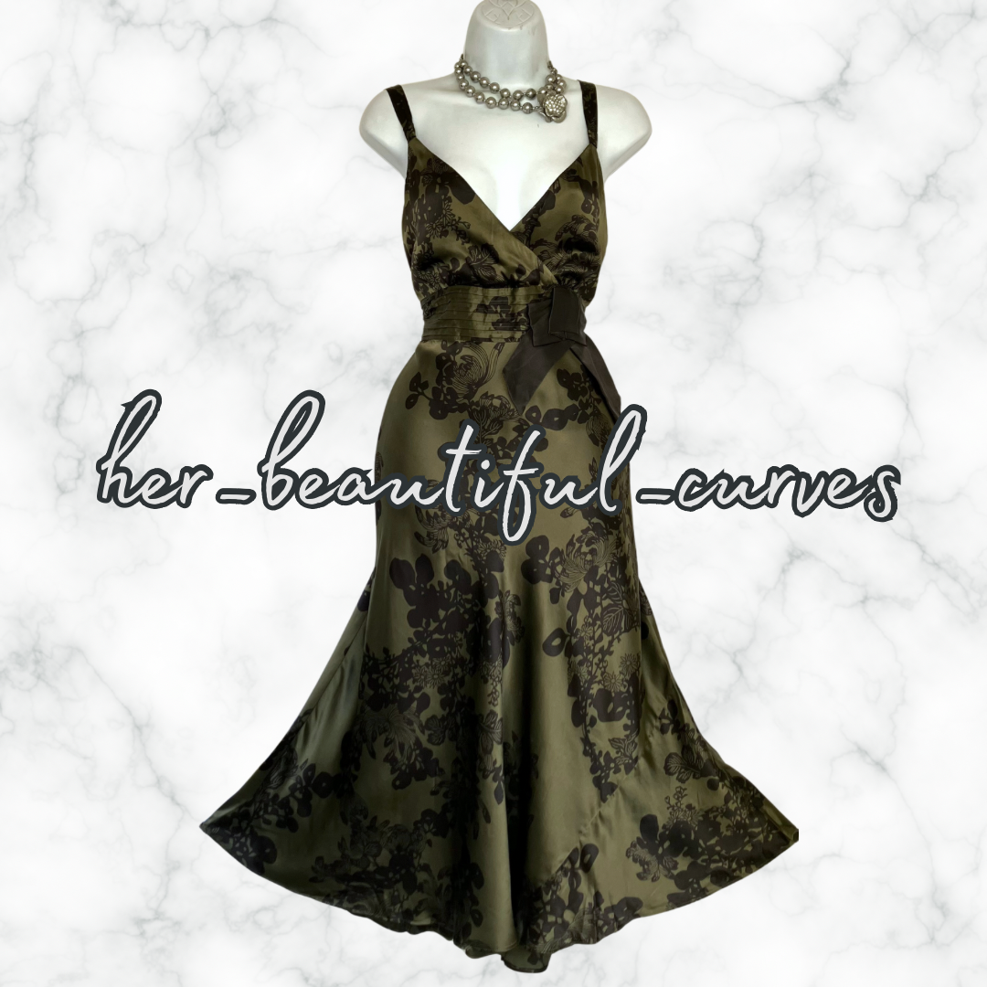 MONSOON SILK FLORAL OCCASION PARTY DRESS SIZE 14