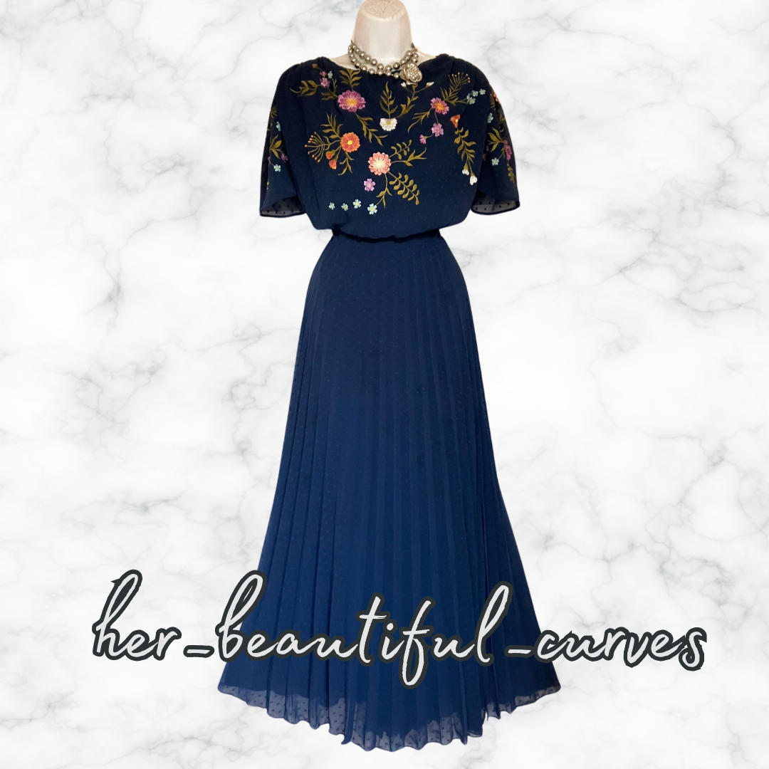 ASOS Embroidered FLORAL MAXI OCCASION WEDDING PARTY DRESS SIZE 18
