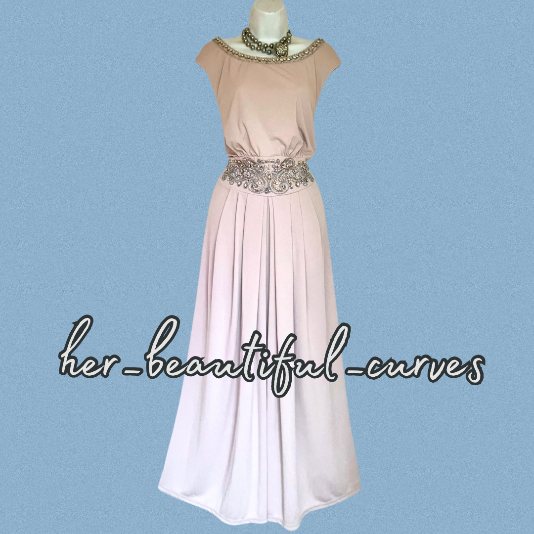 JOANNA HOPE DIAMANTÉS BEADS WEDDING OCCASION EVENING PARTY DRESS SIZE 24 new