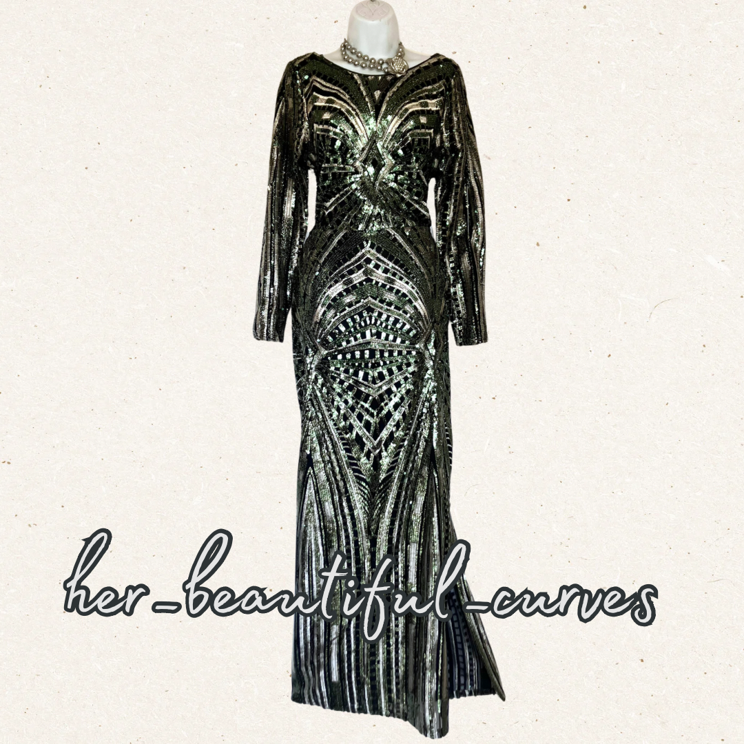 MONSOON SHIMMERING SEQUINS EMBELLISHED WEDDING OCCASION PARTY DRESS SIZE 14
