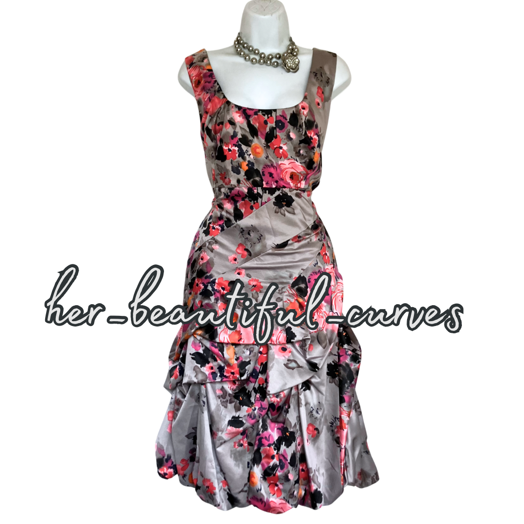 MONSOON VINTAGE STYLE FLARED COCKTAIL PARTY DRESS SIZE 22