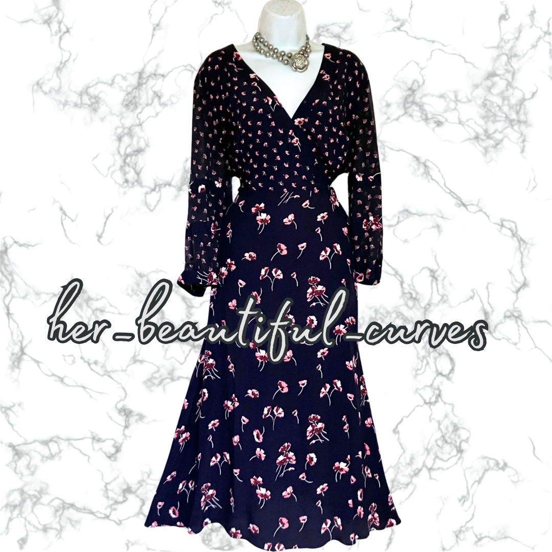 PHASE EIGHT FLORAL PRINT WEDDING OCCASION PARTY DRESS SIZE 18