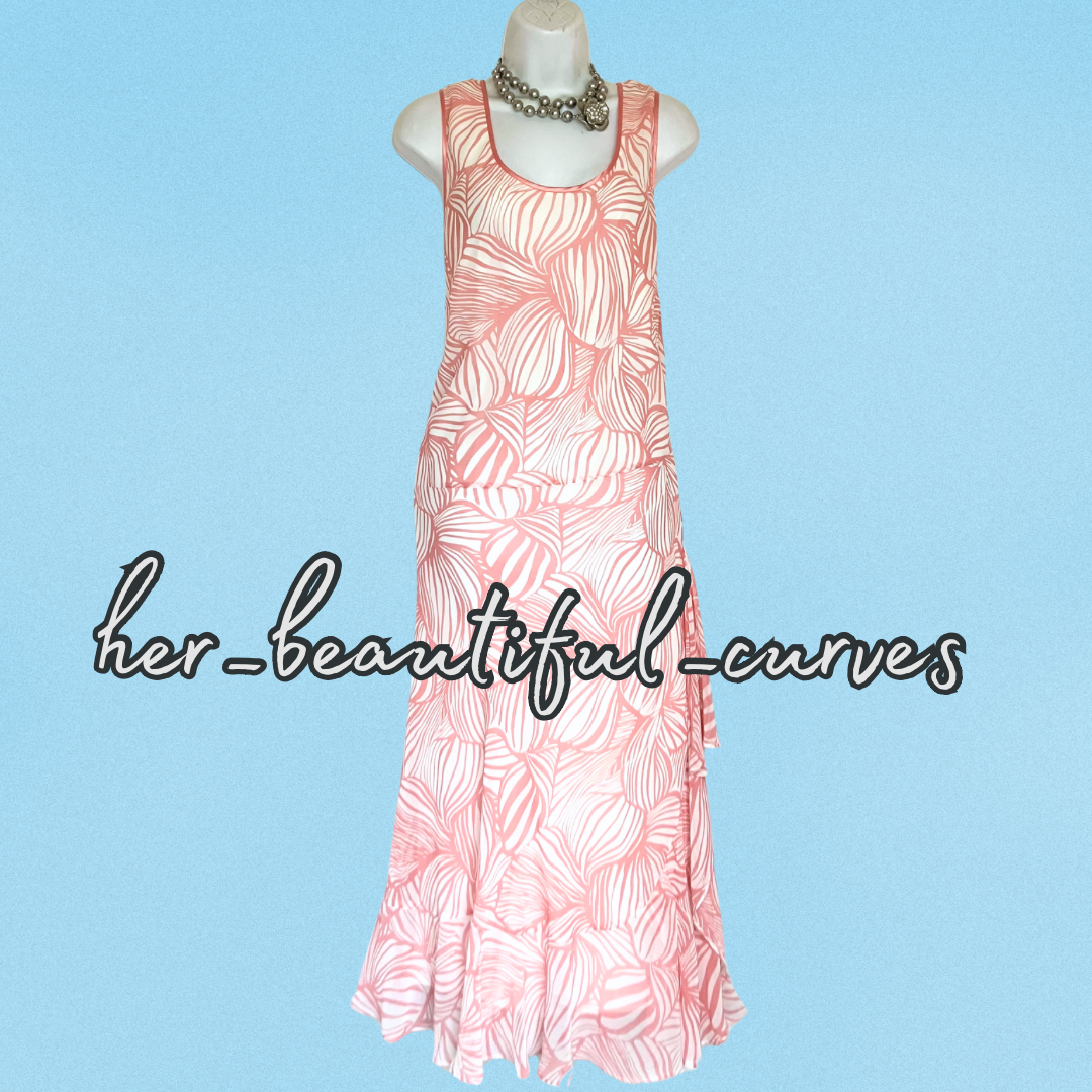 JACQUES VERT ART DECO PRINT MIDI WEDDING OCCASION PARTY DRESS SIZE 22