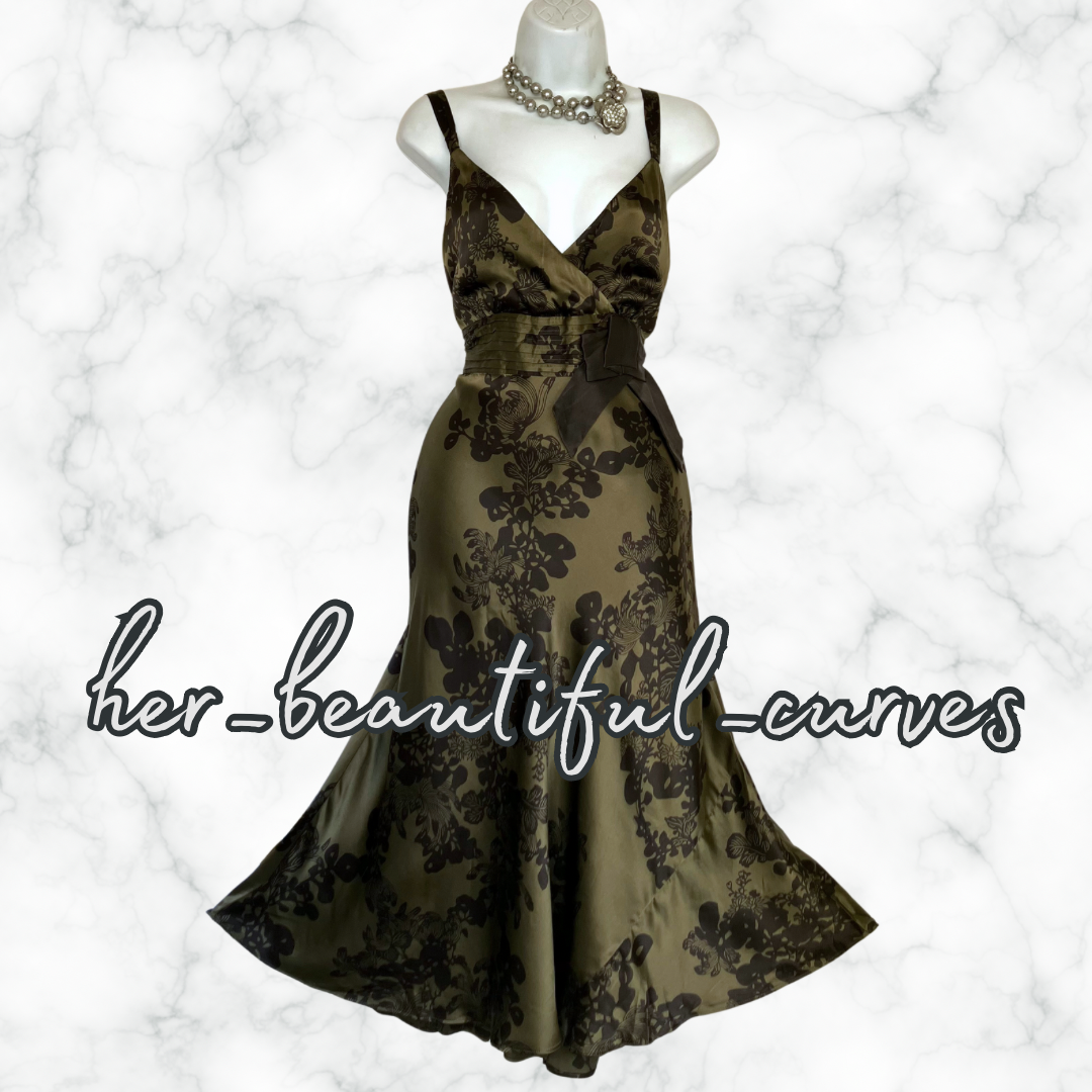 MONSOON SILK FLORAL OCCASION PARTY DRESS SIZE 14