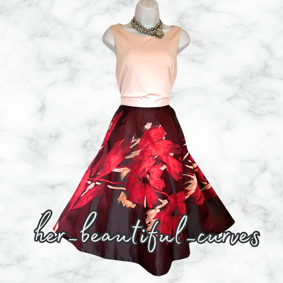 COAST FLORAL PRINT WEDDING OCCASION PARTY DRESS SIZE 14 fits 12 (small fit)