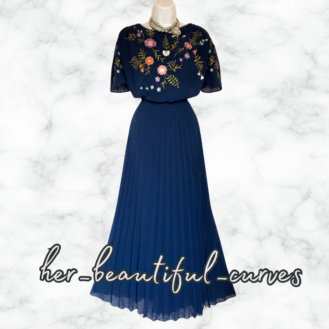 ASOS Embroidered FLORAL MAXI OCCASION WEDDING PARTY DRESS SIZE 18