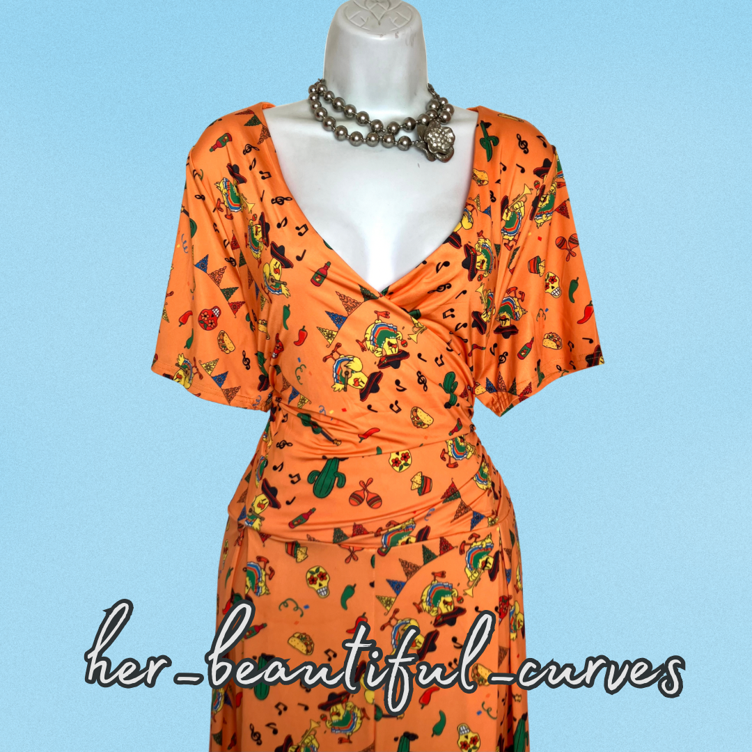 LINDY BOP MARIACHI HENS PRINT PARTY PLAYSUITS SIZE 20