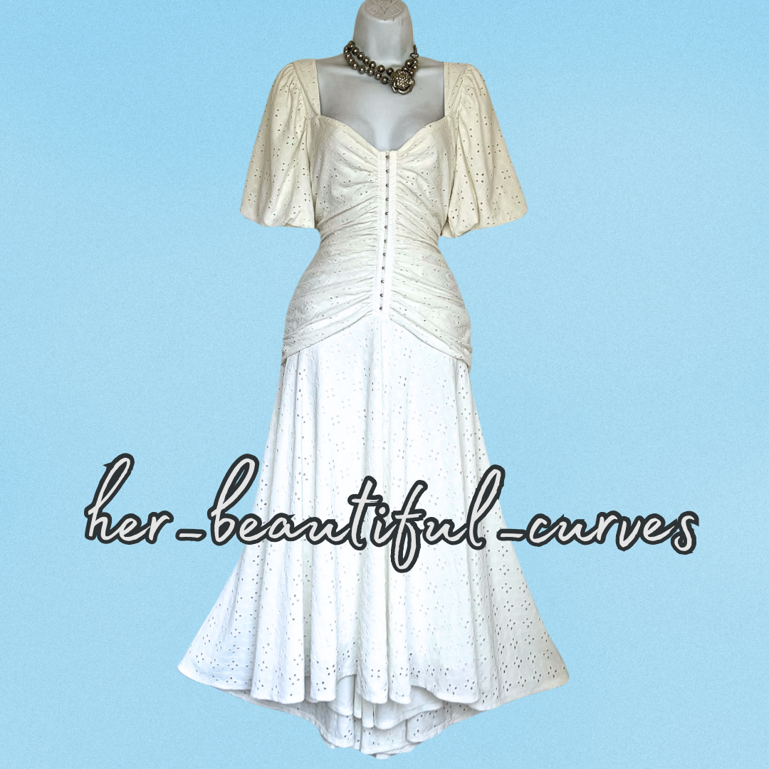 ASOS EMBROIDERED RUCHED VINTAGE STYLE MIDI OCCASION PARTY DRESS SIZE 16