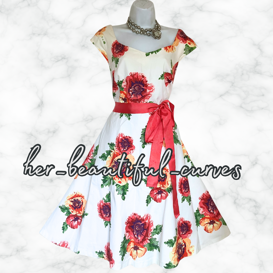MONSOON GORGEOUS FLORAL PRINT WEDDING OCCASION PARTY DRESS SIZE SIZE 18