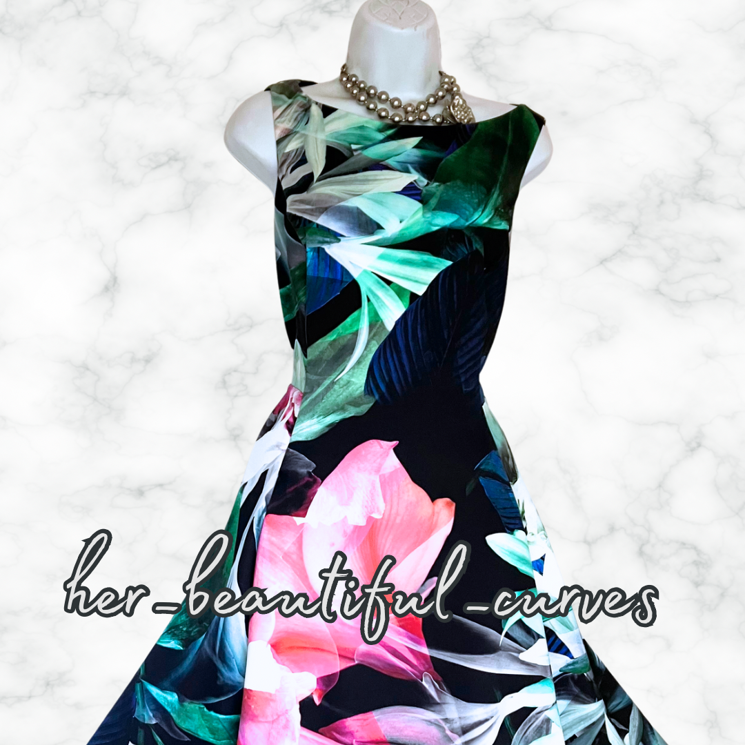 COAST FLORAL PRINT WEDDING OCCASION PARTY DRESS SIZE 18