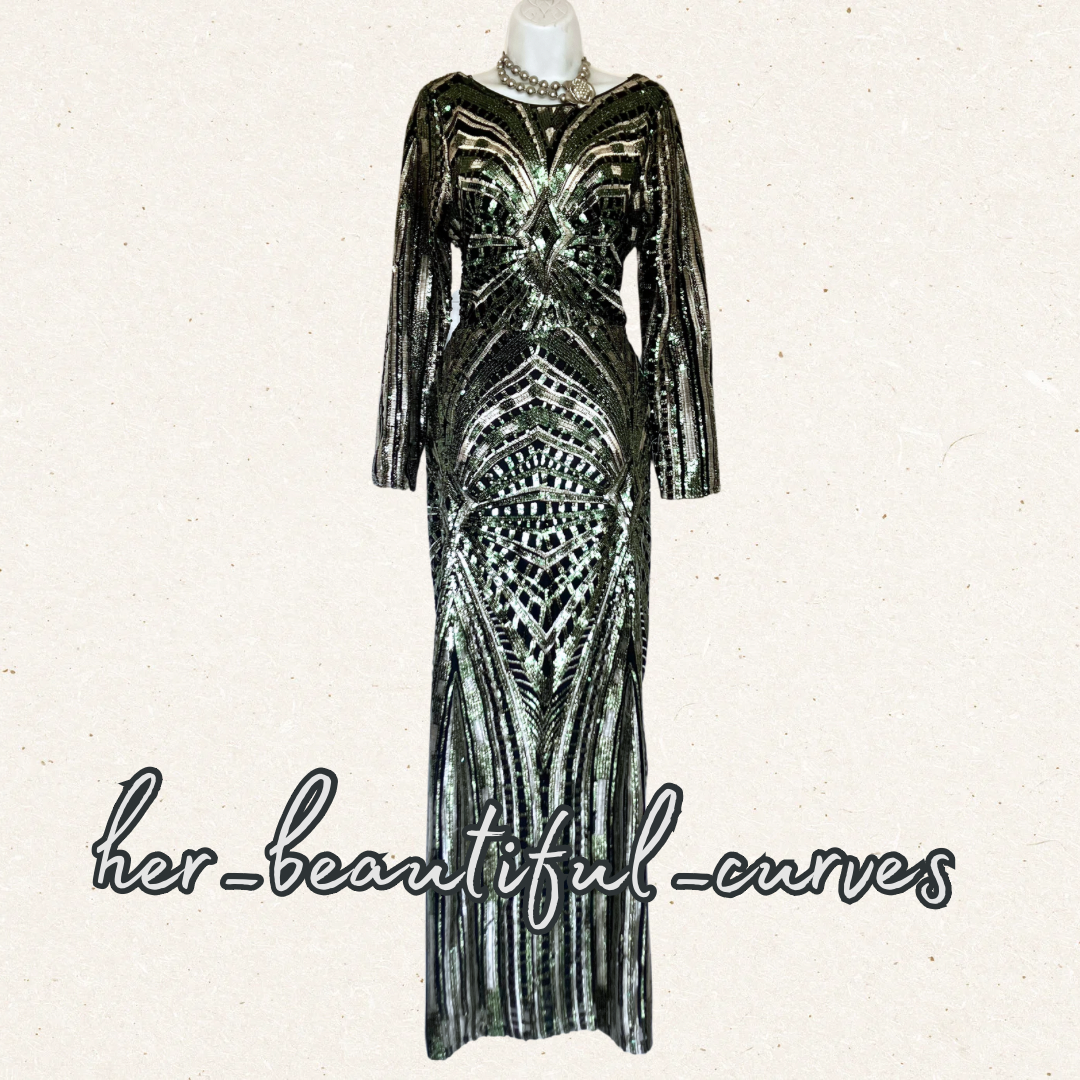MONSOON SHIMMERING SEQUINS EMBELLISHED WEDDING OCCASION PARTY DRESS SIZE 14