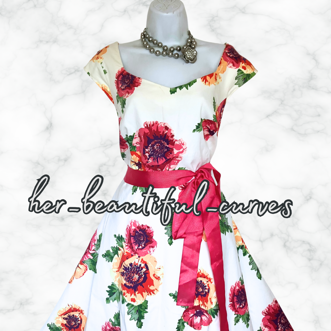 MONSOON GORGEOUS FLORAL PRINT WEDDING OCCASION PARTY DRESS SIZE SIZE 18