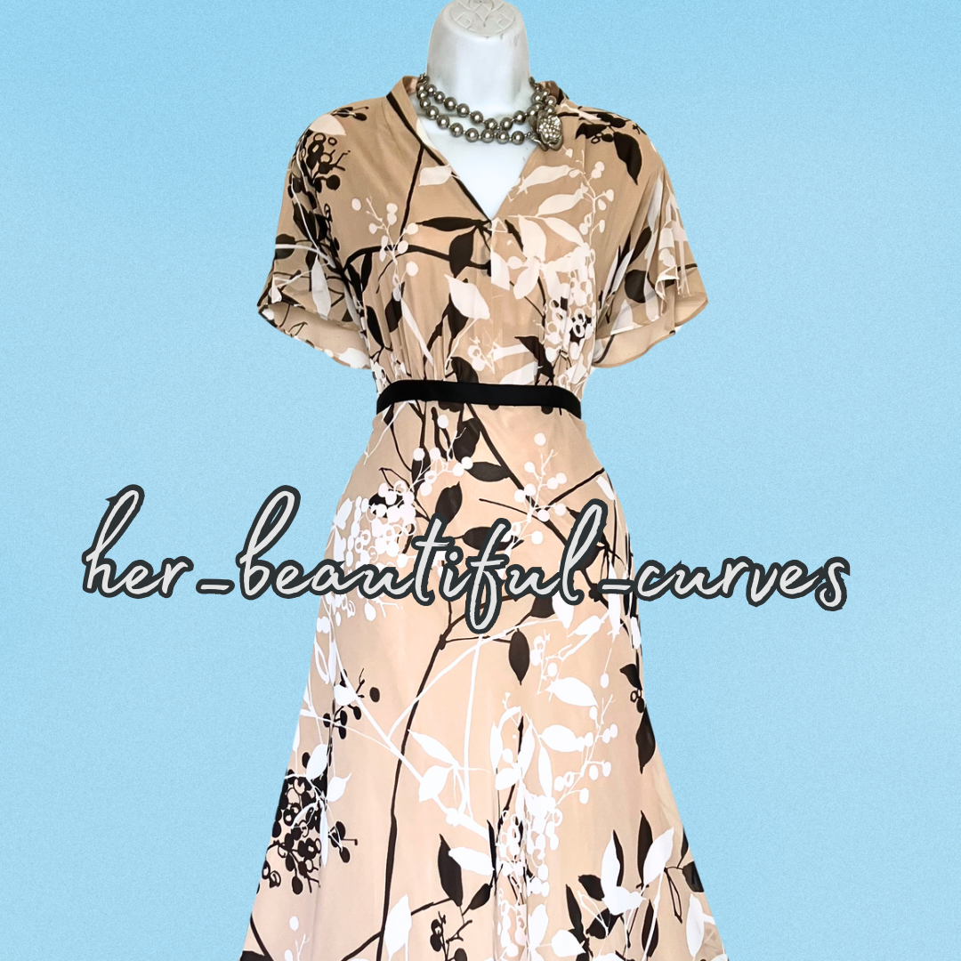 JACQUES VERT FLORAL PRINT WEDDING OCCASION PARTY DRESS SIZE 20