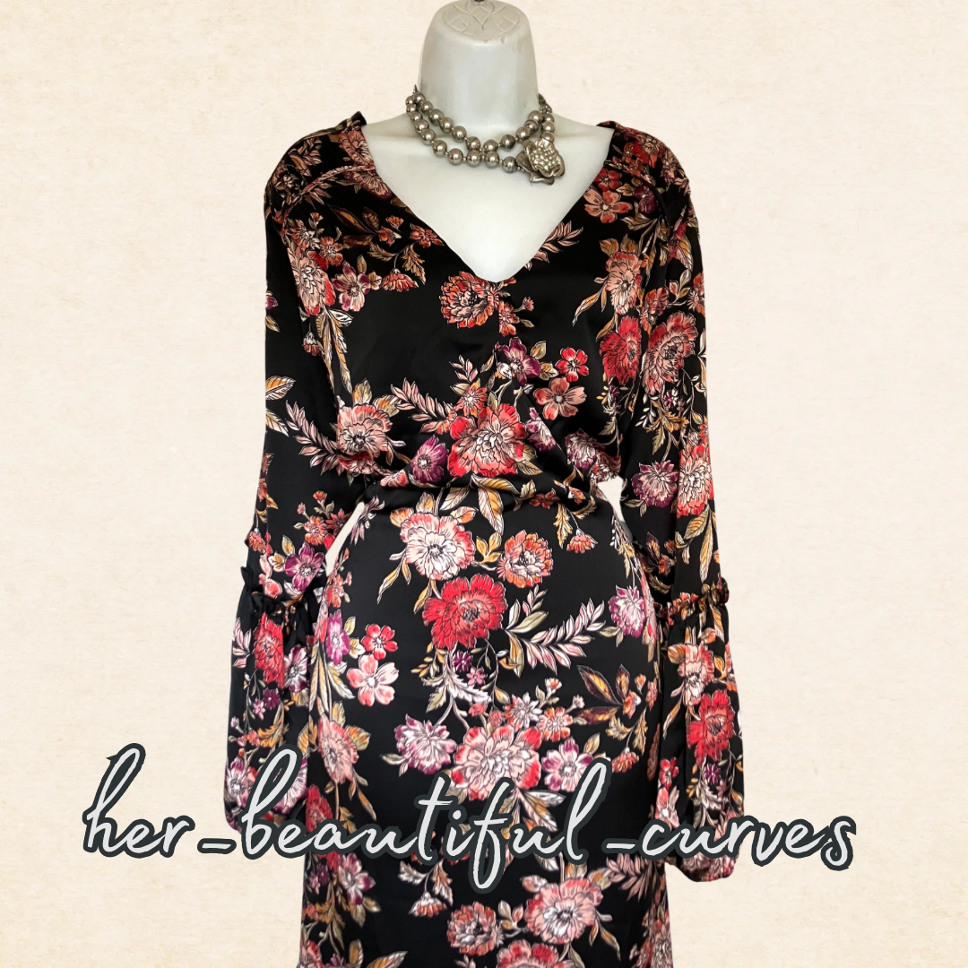 JOANNA HOPE FLORAL PRINT WEDDING OCCASION PARTY DRESS SIZE 24