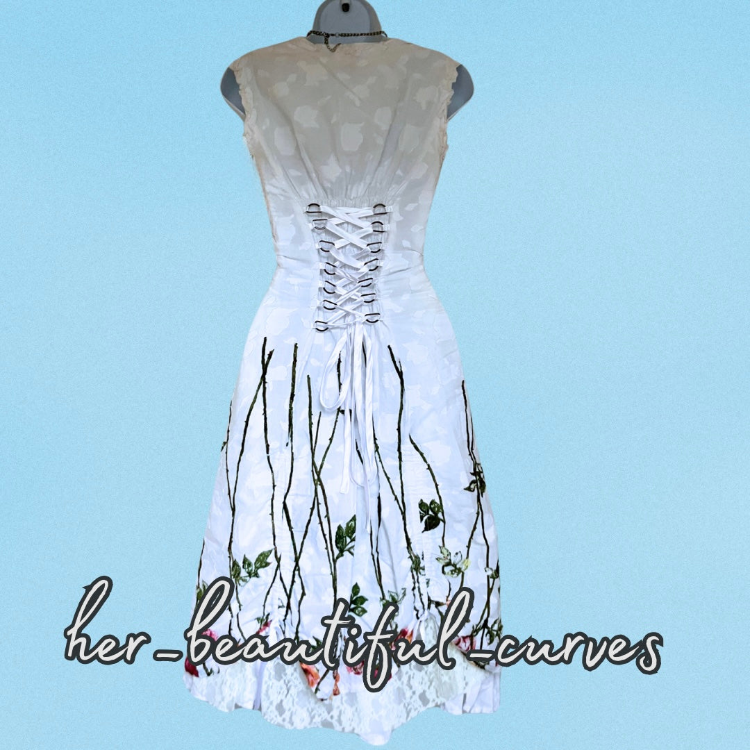 JOE BROWNS VINTAGE STYLE WEDDING OCCASION PARTY DRESS SIZE 14