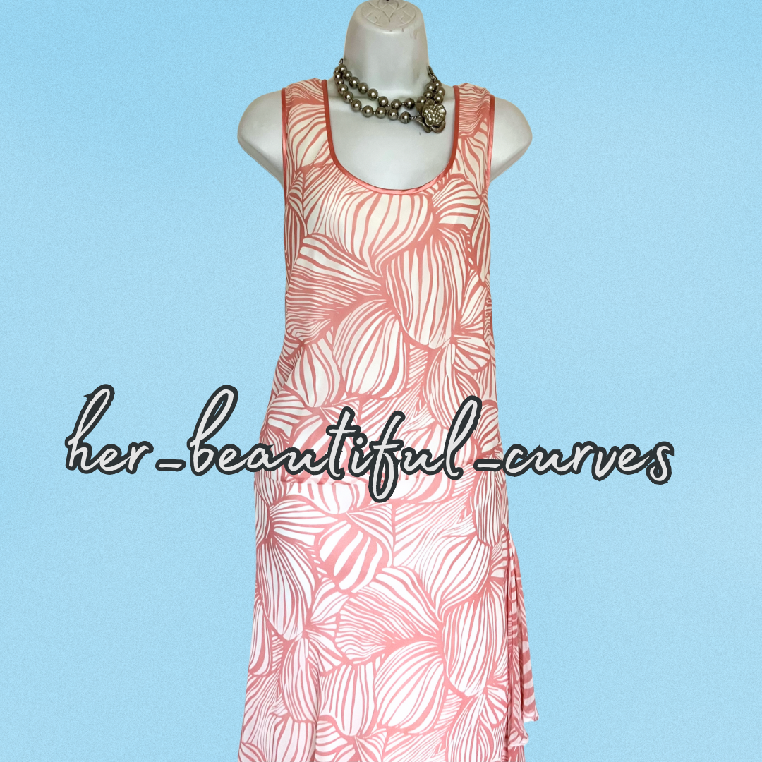 JACQUES VERT ART DECO PRINT MIDI WEDDING OCCASION PARTY DRESS SIZE 22
