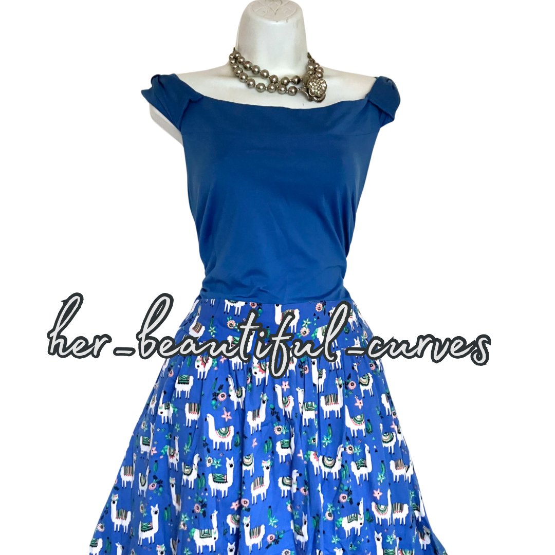 LINDY BOP LLAMA PRINT PARTY VINTAGE STYLE DRESS SIZE 22