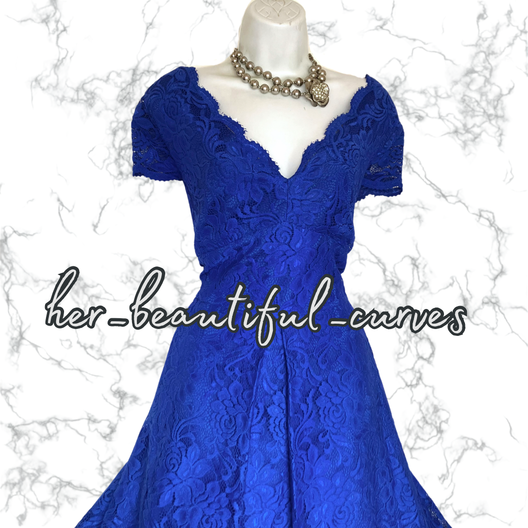 EXQUISITE JOLIE MOI APPLIQUÉ BLOOMS 50's STYLE FLARED PARTY DRESS SIZE 20