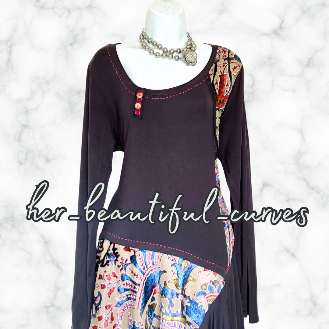 JOE BROWNS QUIRKY & UNIQUE JERSEY PARTY DRESS SIZE 18