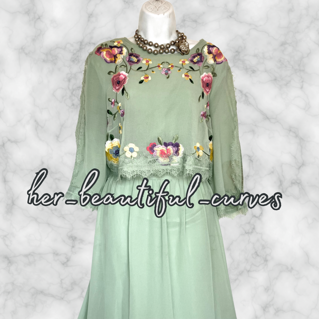 ASOS EMBROIDERED FLORAL OVERLAY WEDDING OCCASION PARTY DRESS SIZE 18