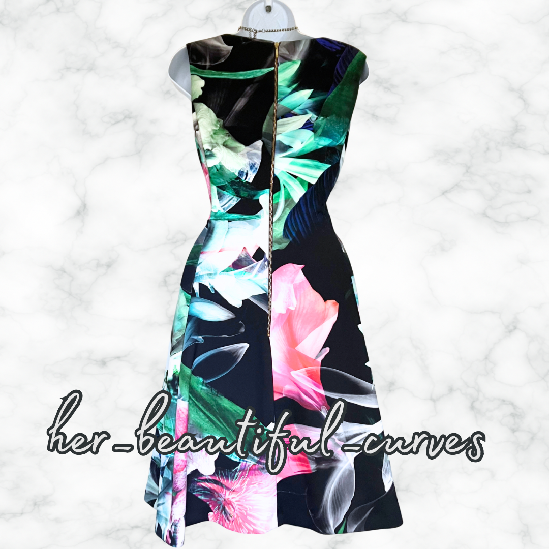 COAST FLORAL PRINT WEDDING OCCASION PARTY DRESS SIZE 18