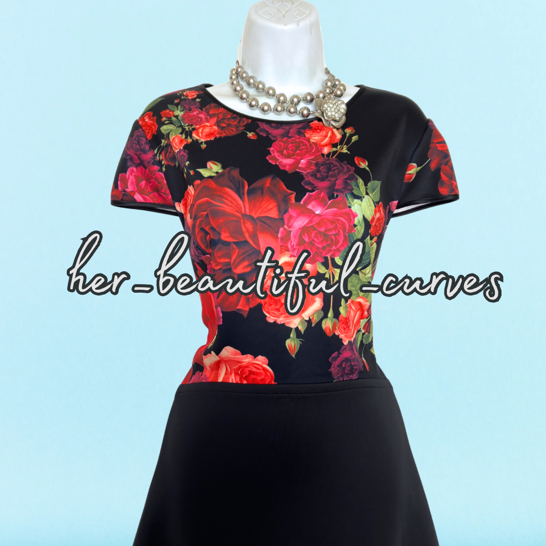 TED BAKER FLORAL PRINT WEDDING OCCASION PARTY DRESS SIZE 5 UK SIZE 16