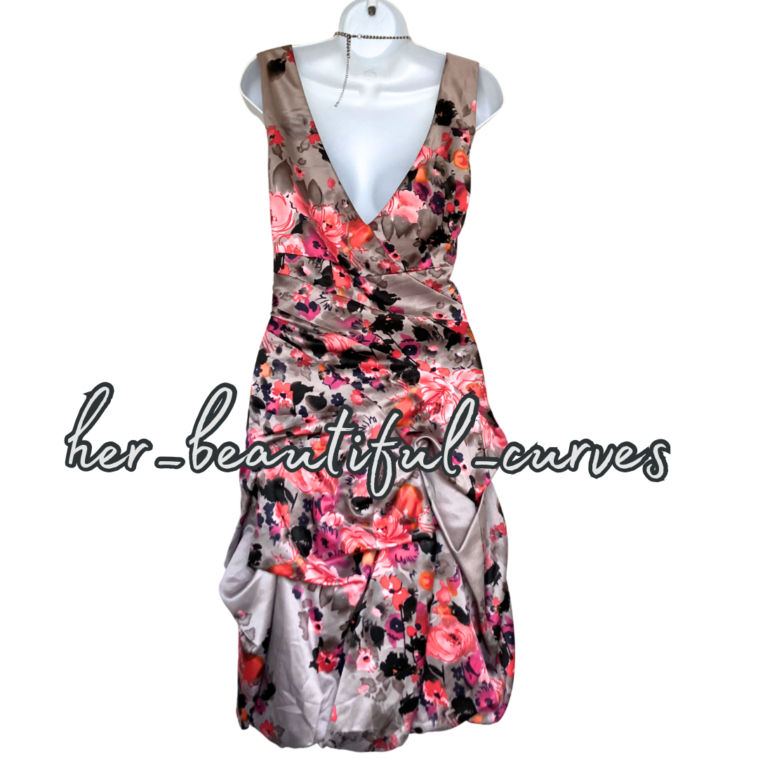 MONSOON VINTAGE STYLE FLARED COCKTAIL PARTY DRESS SIZE 22